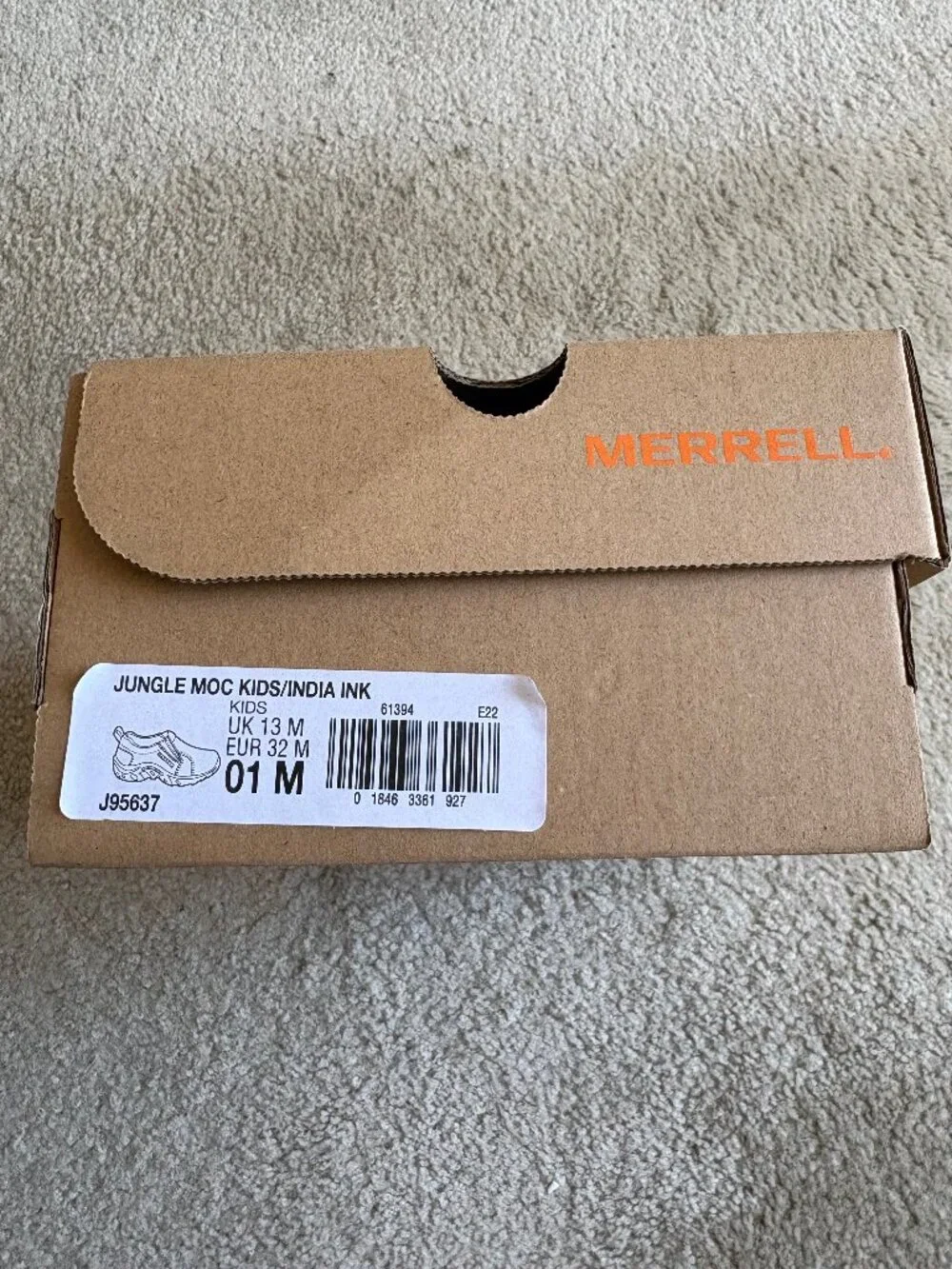 NEW in box, Merrell Jungle Mocs slip on for kids, size 1
